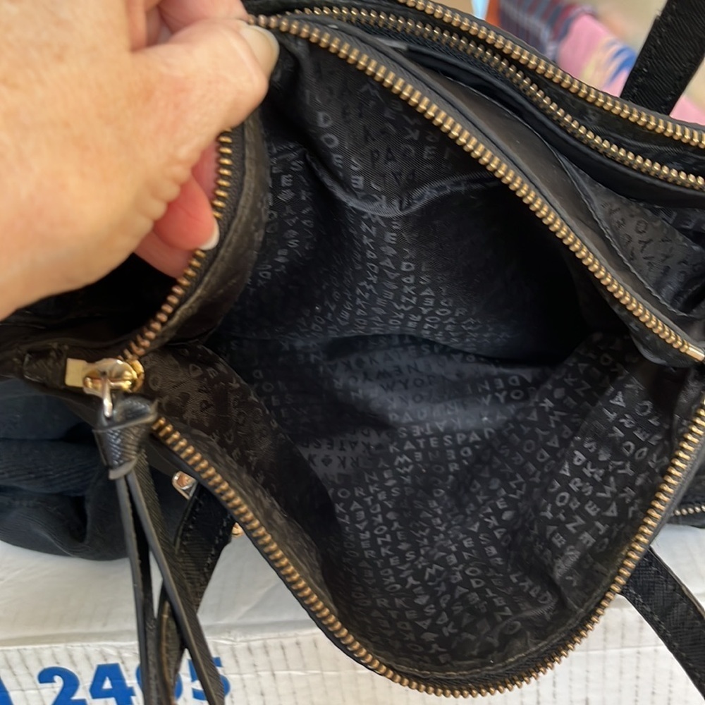 Kate Spade  Tote  Nylon  Triple compartment satchel  Black Size 9”h x 11”w x 3.5 - Picture 12 of 13